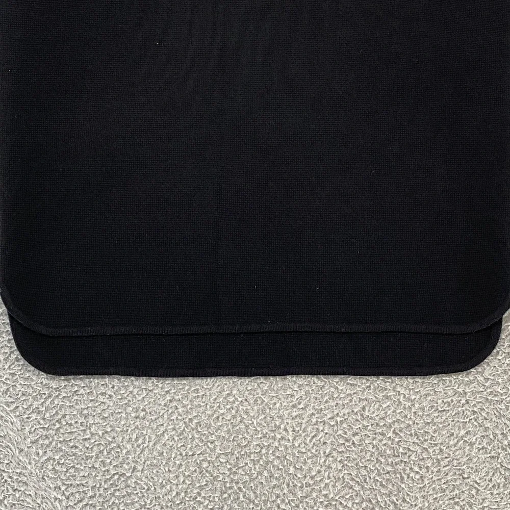 Eileen Fisher Skirt Womens Petite Medium‎ Black Merino Wool Pencil Knee Length